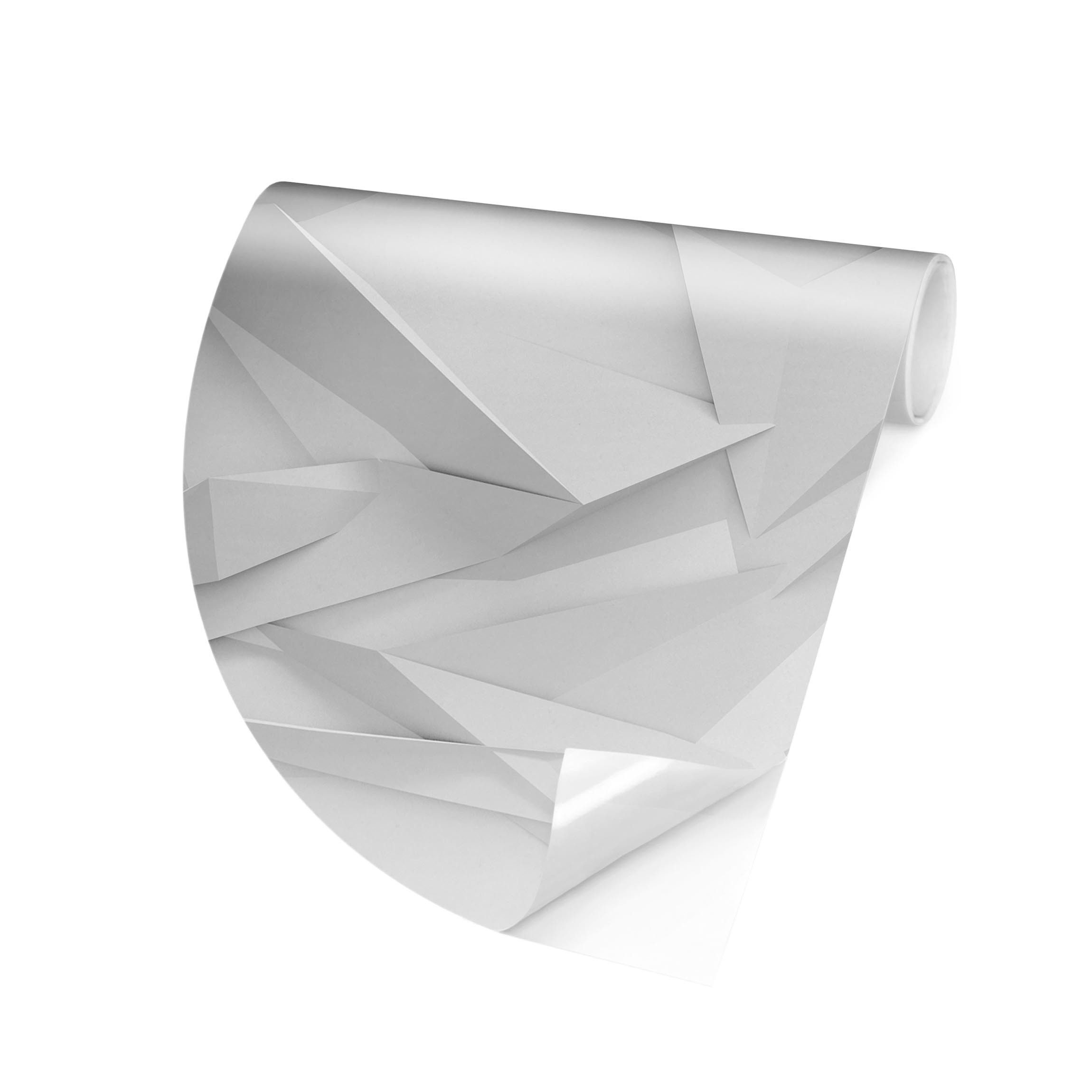 Bilderdepot24 3D-Tapete rund Effekt Abstrakte 3D Optik Modern Raumtiefe Gaming, Glatt, Matt, (Vliestapete selbstklebend), Wohnzimmer Schlafzimmer Küche Wandtattoo Motivtapete Klebe Wandtapete