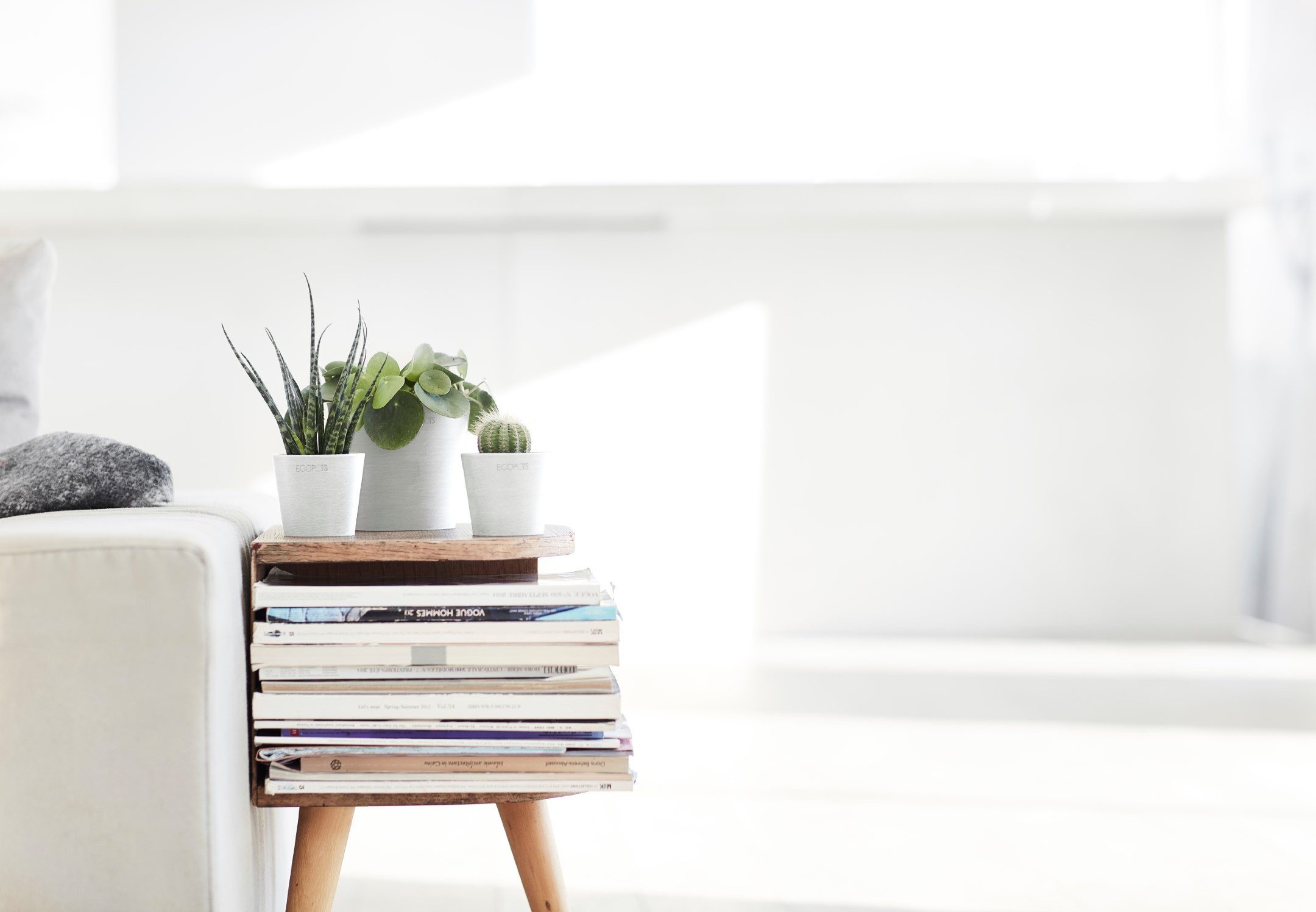 ECOPOTS Blumentopf Amsterdam Mini 8 Weiß, für den Innenbereich günstig online kaufen