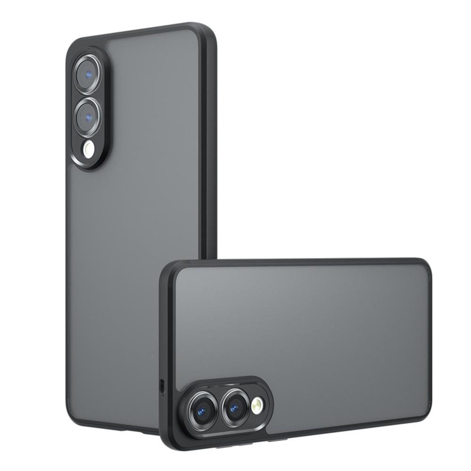 Wigento Handyhülle Für Samsung Galaxy S25 Edge Armor Design TPU / PC Schutz Hülle Schwarz, Stilvoll, robust, präzise Passform