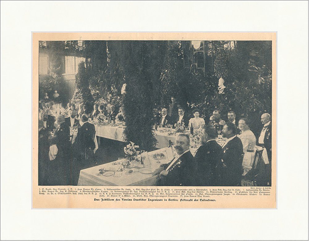 Kunstdruck Jubiläum des Vereins Deutscher Ingenieure Berlin Studt Slaby F_Vintage