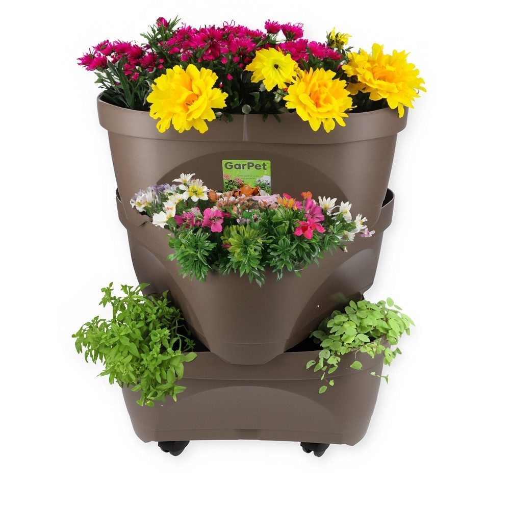 GarPet Kräuterspirale Pflanzsäule mit Rollen Blumentopf Hoch Kräutertopf Er günstig online kaufen