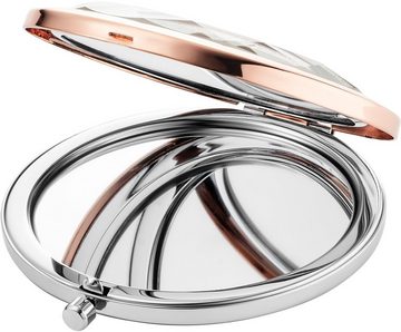 Julie Julsen Quarzuhr Beauty Rosé Silver, JJW1176RGSME-SET, (Set, 2-tlg., Geschenkset - Uhr mit Spiegel), Armbanduhr, Damenuhr, ideal auch als Geschenk, vergoldet