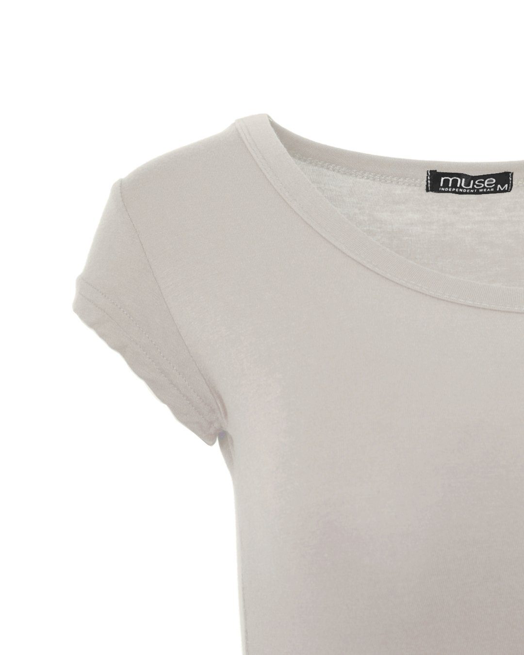 T-Shirt T-Shirt Muse Basic 1001 Kurzarm Fit Skinny beige