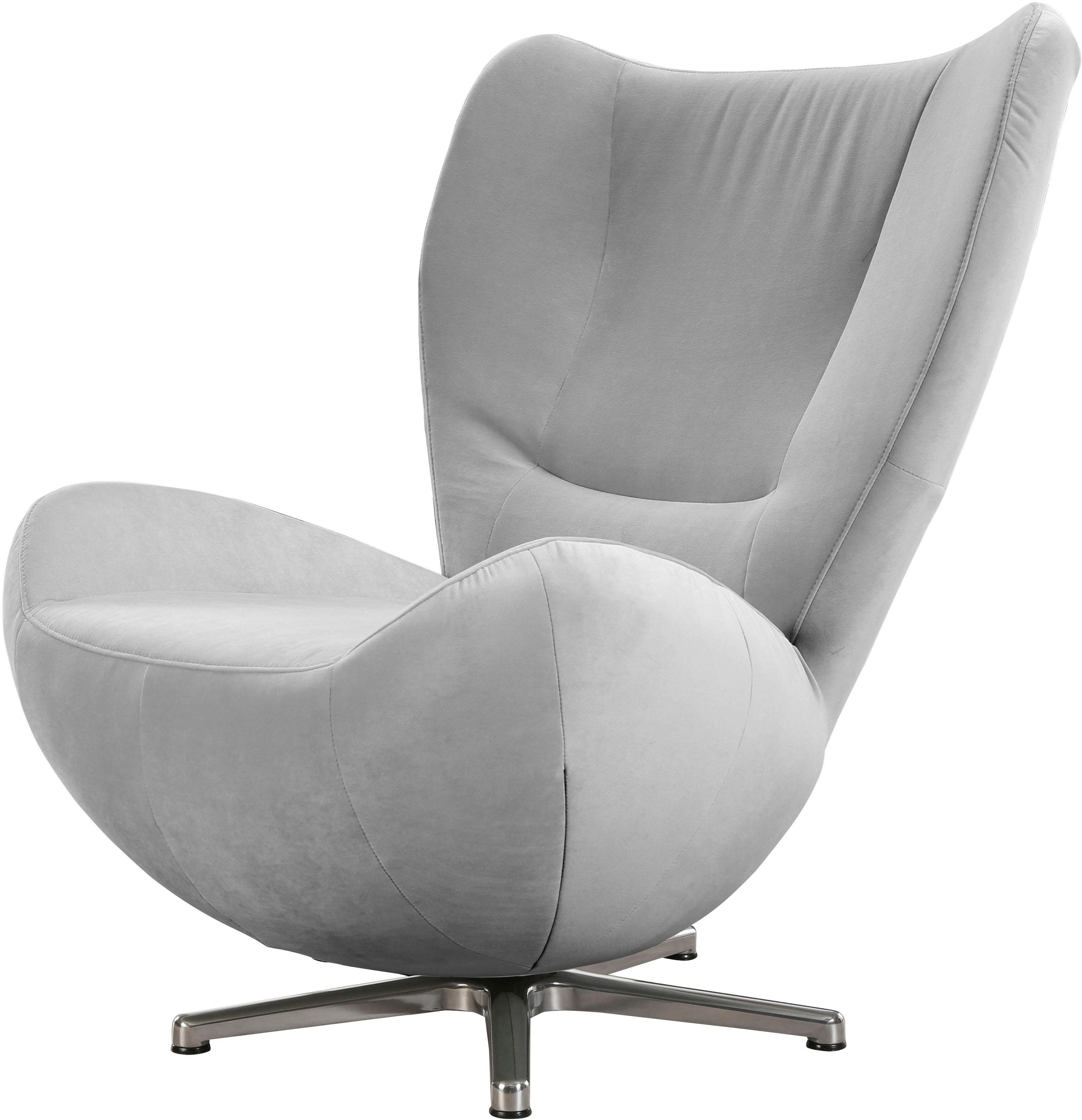 TOM TAILOR HOME Metall-Drehfuß in Loungesessel mit TOM Chrom PURE