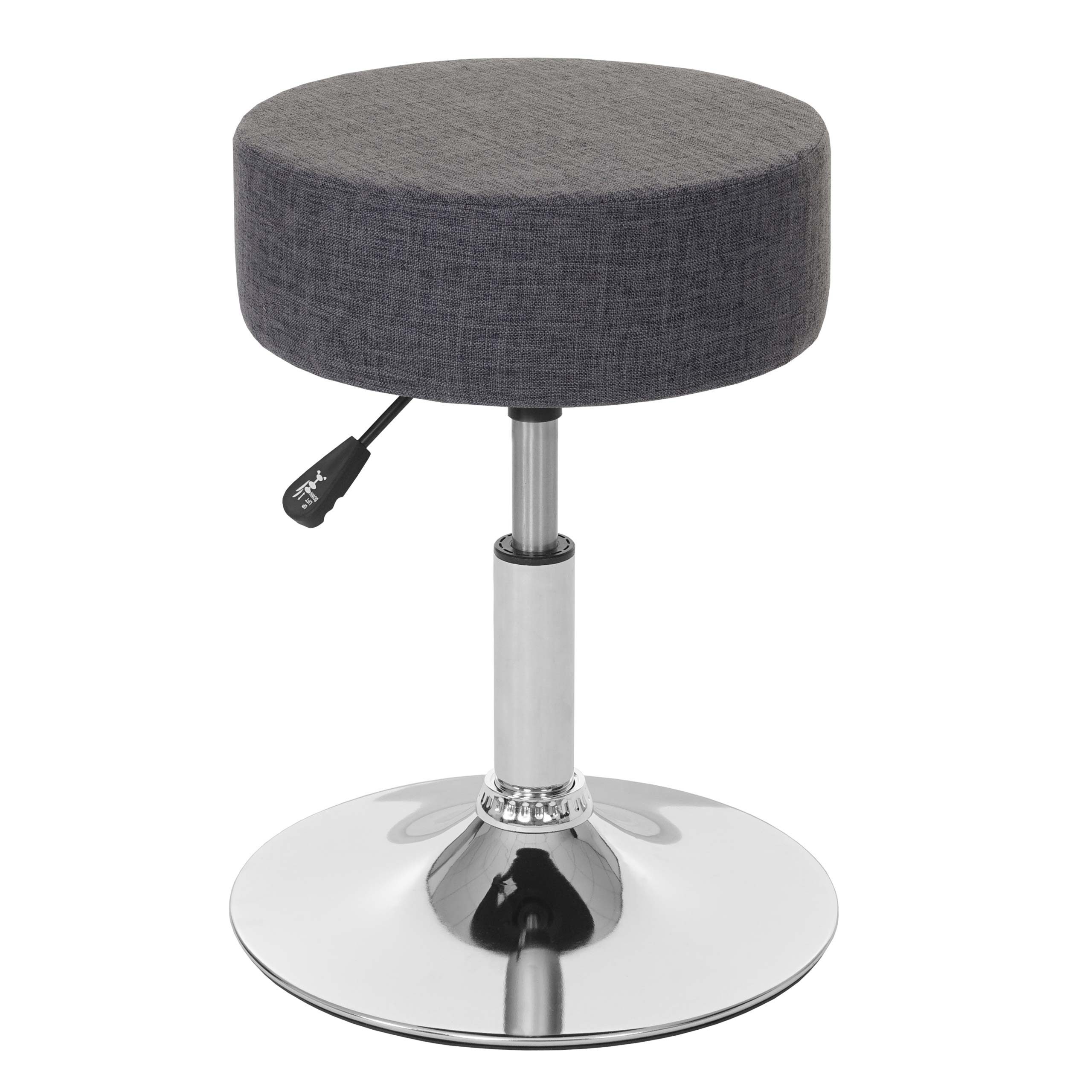 PROREGAL® Drehhocker Hocker höhenverstellbar und drehbar (1 St), 360° drehbar & stufenlos höhenverstellbarer Sitzhocker Schminkhocker