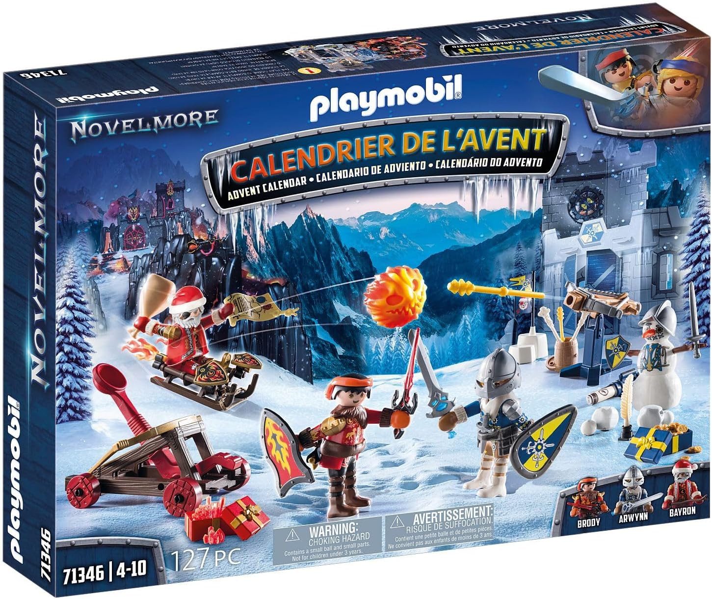 Playmobil® Spielwelt PLAYMOBIL Adventskalender Novelmore 71346 Kampf im Schnee, Adventskale