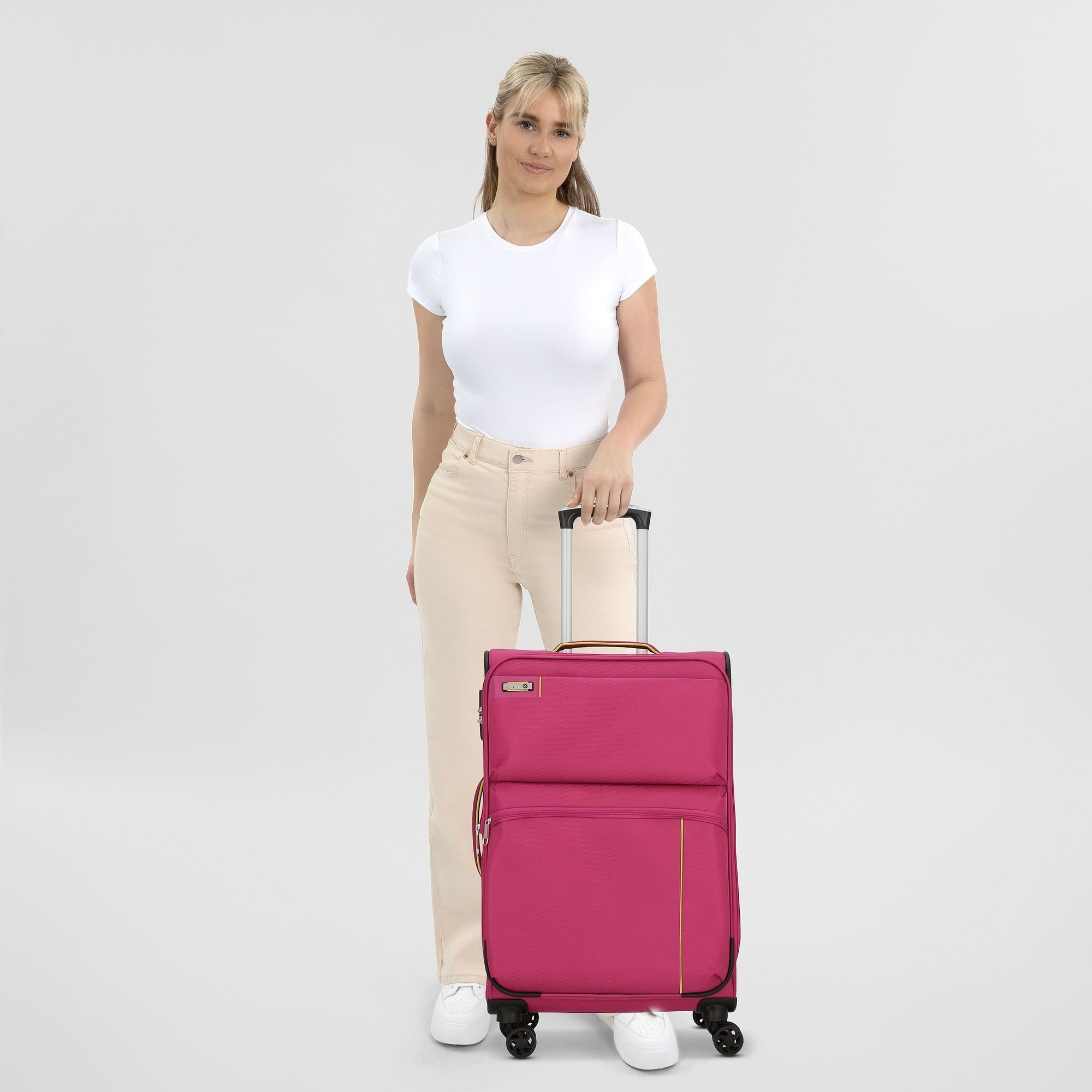 D&N Weichgepäck-Trolley Travel Line 6764, 4 Rollen, Nylon