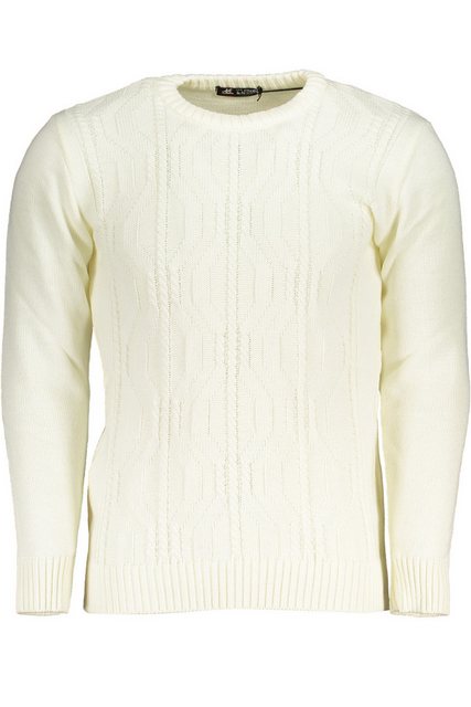 U.S. GRAND POLO Strickpullover Moderner Herrenpullover: Weißer Rundhals mit günstig online kaufen