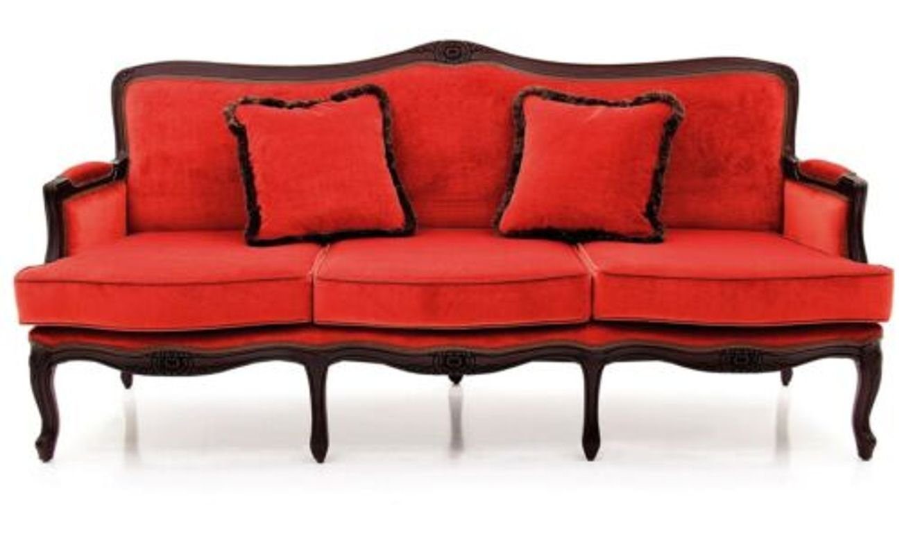 JVmoebel Sofa 3 Design Klassisch 3-Sitzer, Couch Luxus Textil Polster Sitzer Leder