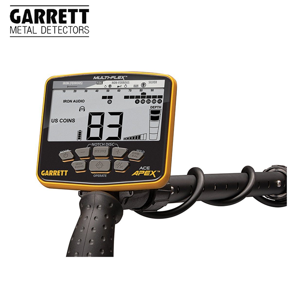 Garrett Metalldetektor Ace APEX (Wireless Pack), inkl. ZLynk Funkkopfhörer