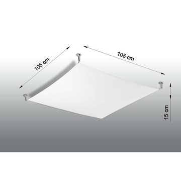 etc-shop Deckenstrahler, Leuchtmittel nicht inklusive, Deckenleuchte Deckenlampe Weiß Chrom Glas Stoff Stahl Wohnzimmer
