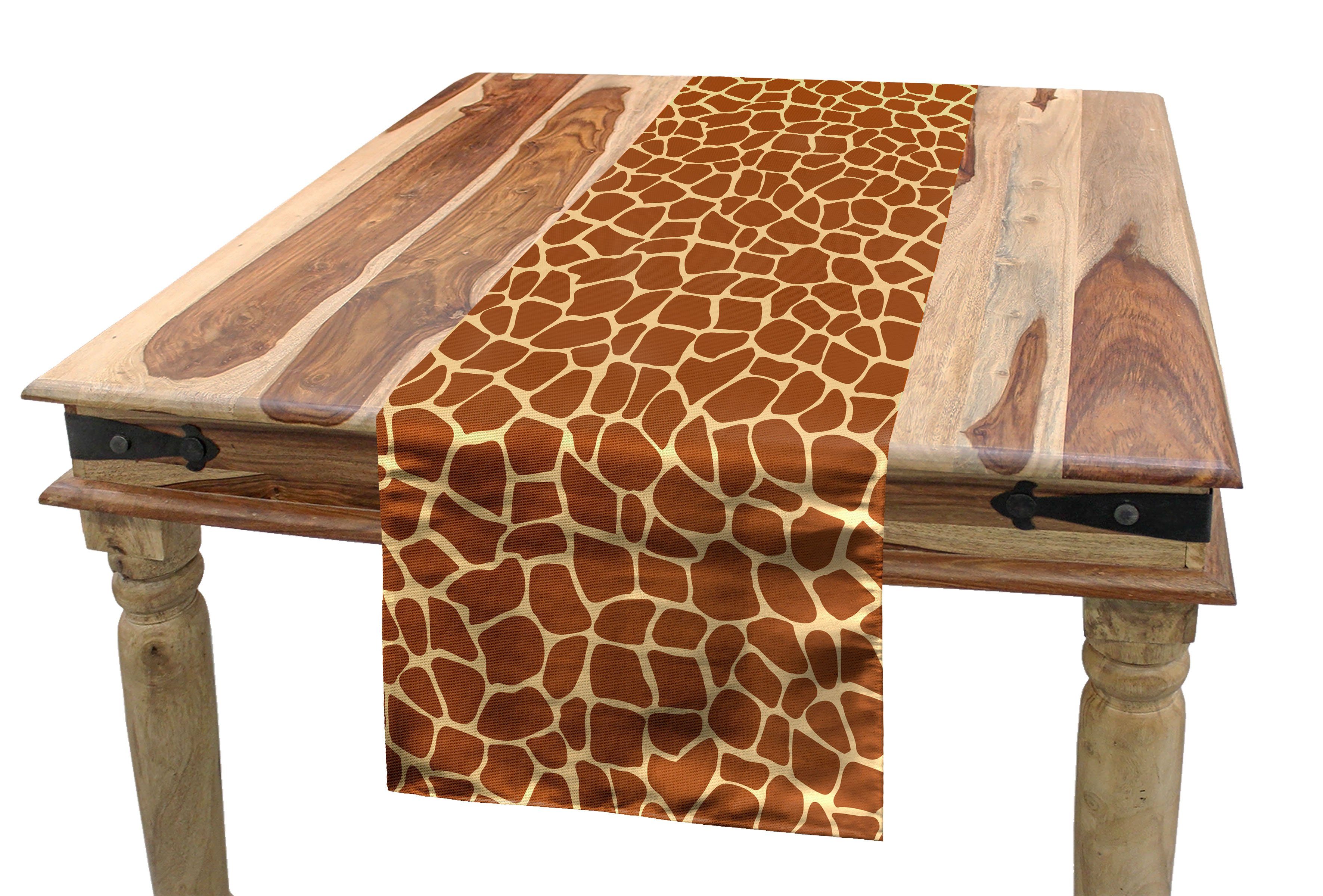 Abakuhaus Tischläufer Esszimmer Küche Rechteckiger Dekorativer Tischläufer, Giraffe Giraffe-Haut-Druck