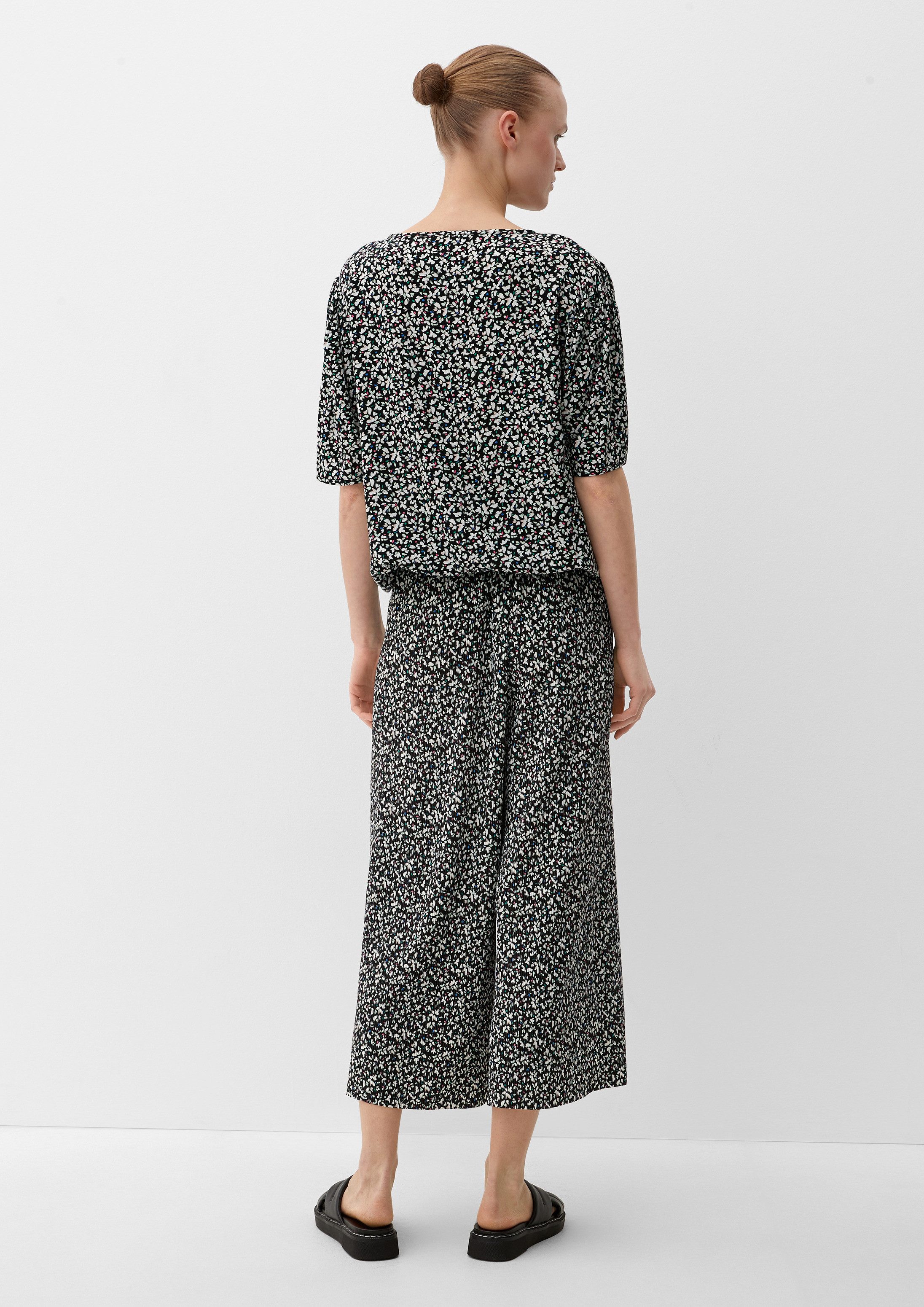 s.Oliver Kurzarmbluse Bluse Bluse mit Dobby-Struktur