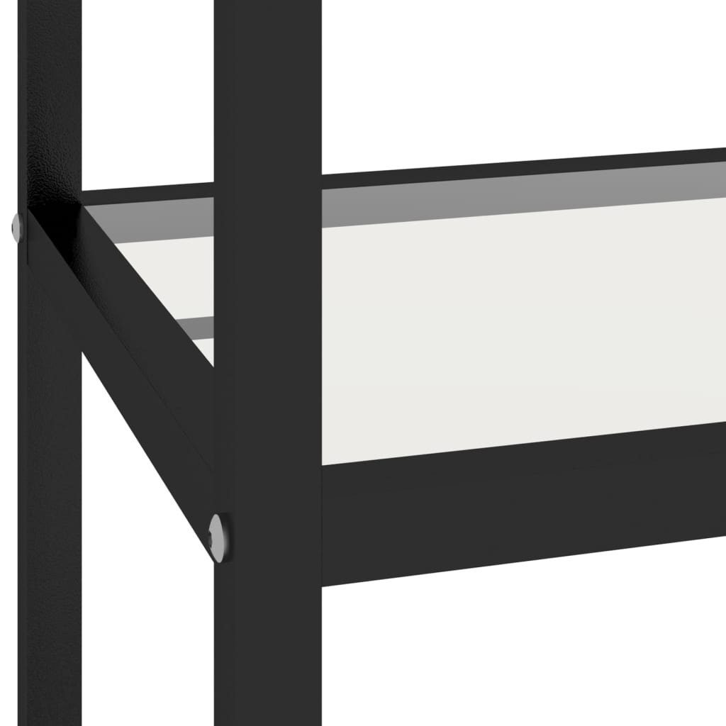 Regal cm, Stahlgestell LxBxH: möbelando in aus 3006260, Schwarz Glas mit 36x100x168
