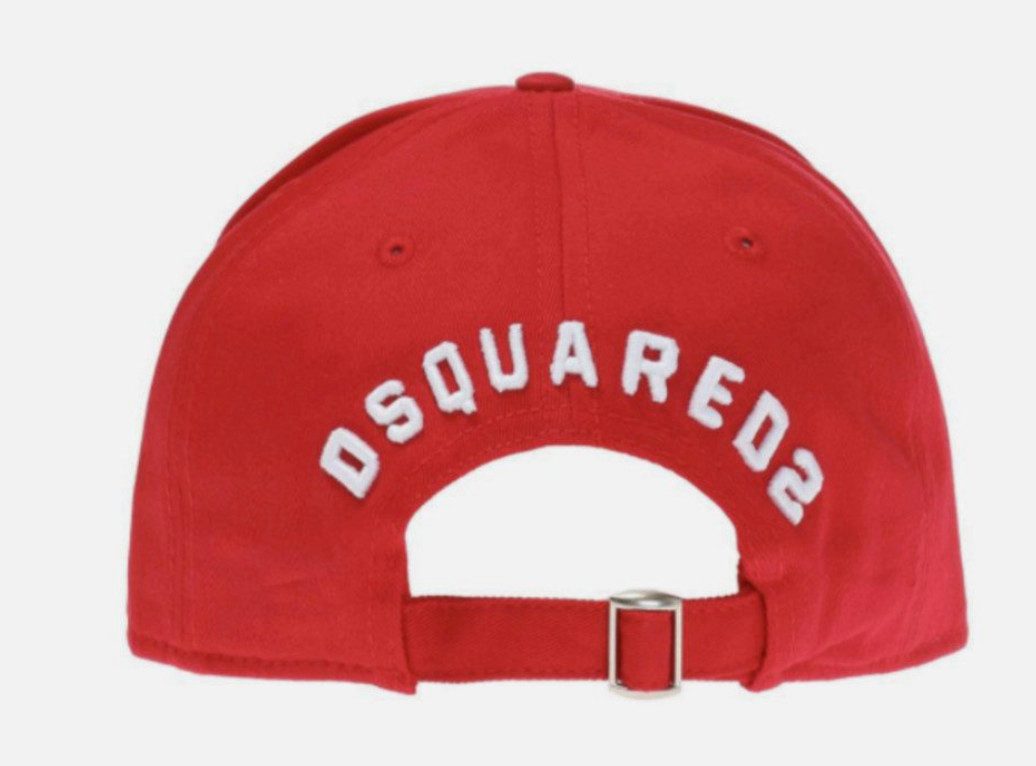 Dsquared2 Baseball Cap Icon Kappe Basebalkappe Trucker Mütze Verstellbarer Riemen, dezente Destroyed-Effekte, Gebogener Schirm