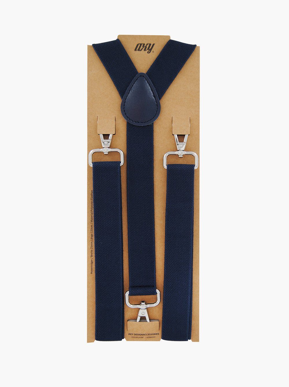 axy Hosenträger Herren Hosenträger 3 robusten Karabiner Verschluss 2,5 cm breit Y-Form verstellbar und elastisch 120cm Lang – Bild 3 von 5