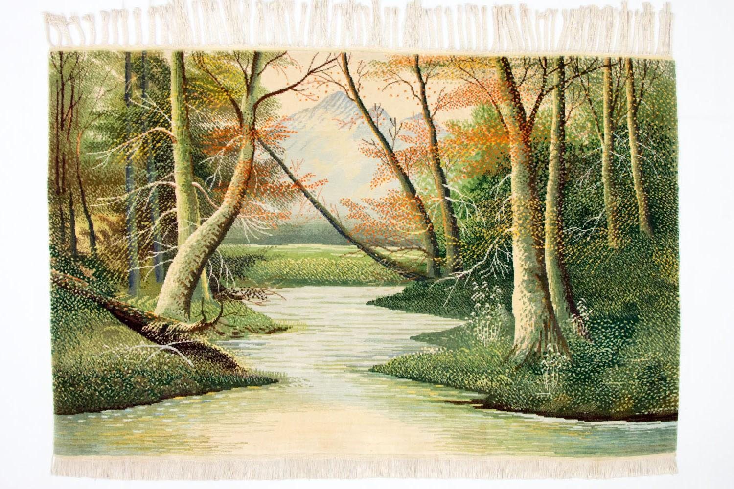 Wandteppich Bild-Teppich Figurativ 150 morgenland, mm, Höhe: Zertifikat 100 cm, x rechteckig, Unikat mit 7