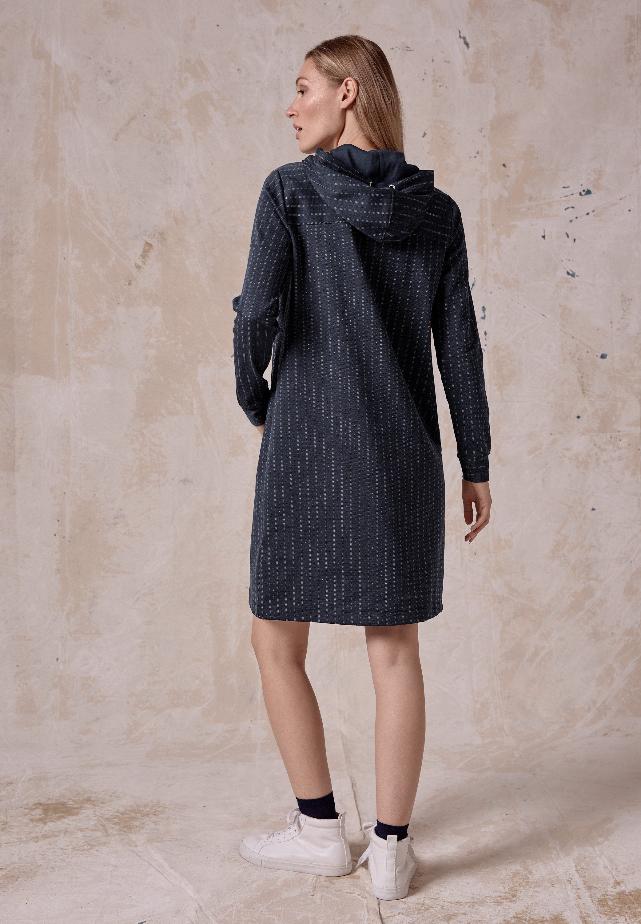 CECIL Midikleid langarm, mit Nadelstreifen und günstig online kaufen