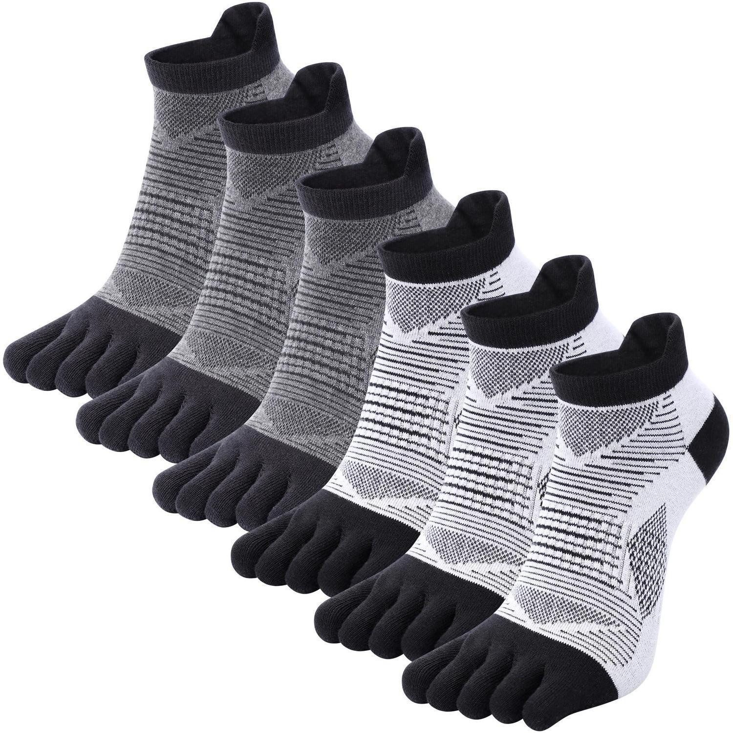 LuxusKollektion Zehensocken Zehensocken Damen Sneaker Sportsocken 5-Finger 39-42 6 Paar