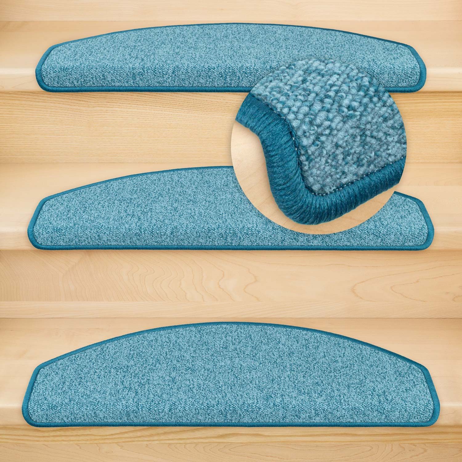 Metzker® Stufenmatte Stufenmatten DAS TEPPICHWERK Durango Halbrund in SparSets, halbrund, Höhe: 8 mm, 15 Stück im Set – Bild 2 von 4