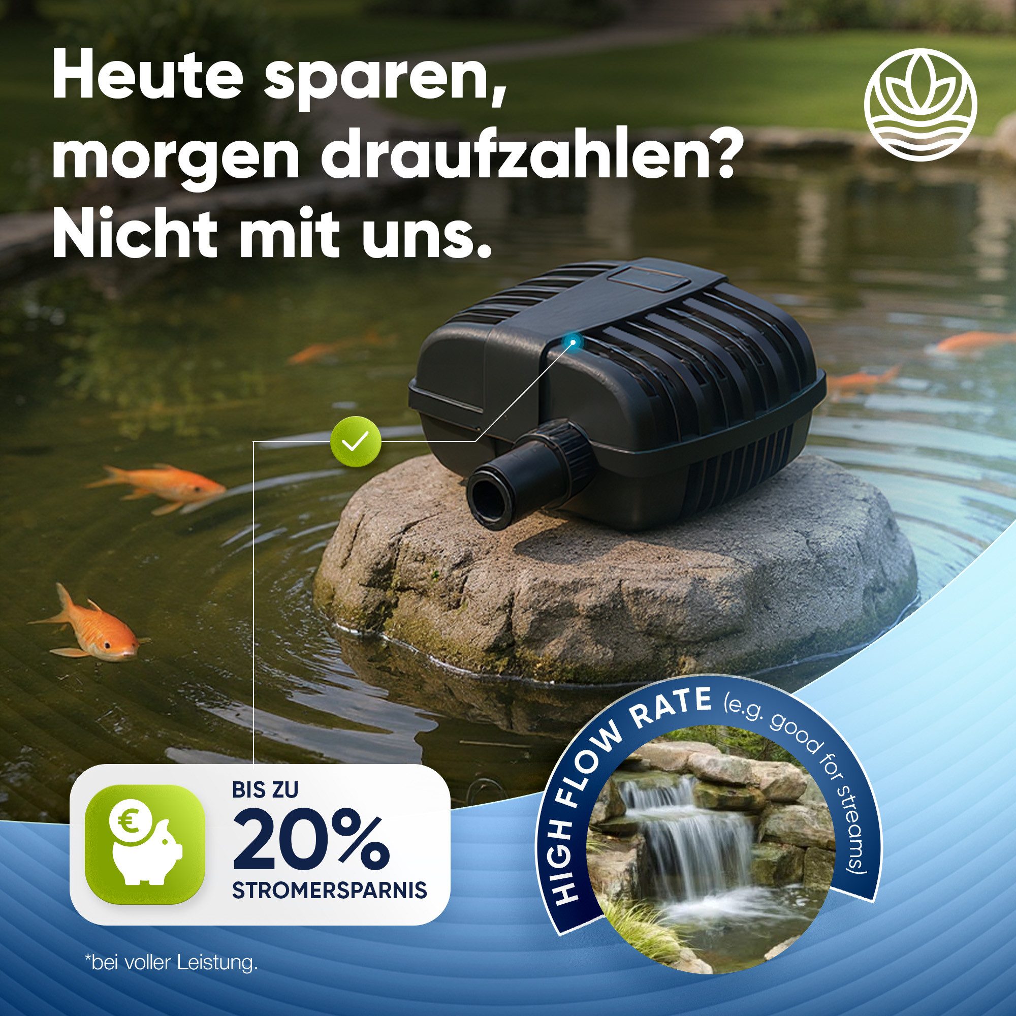 Teicher Teichpumpe Effiziente Filterpumpe für Teich – Bild 2 von 5