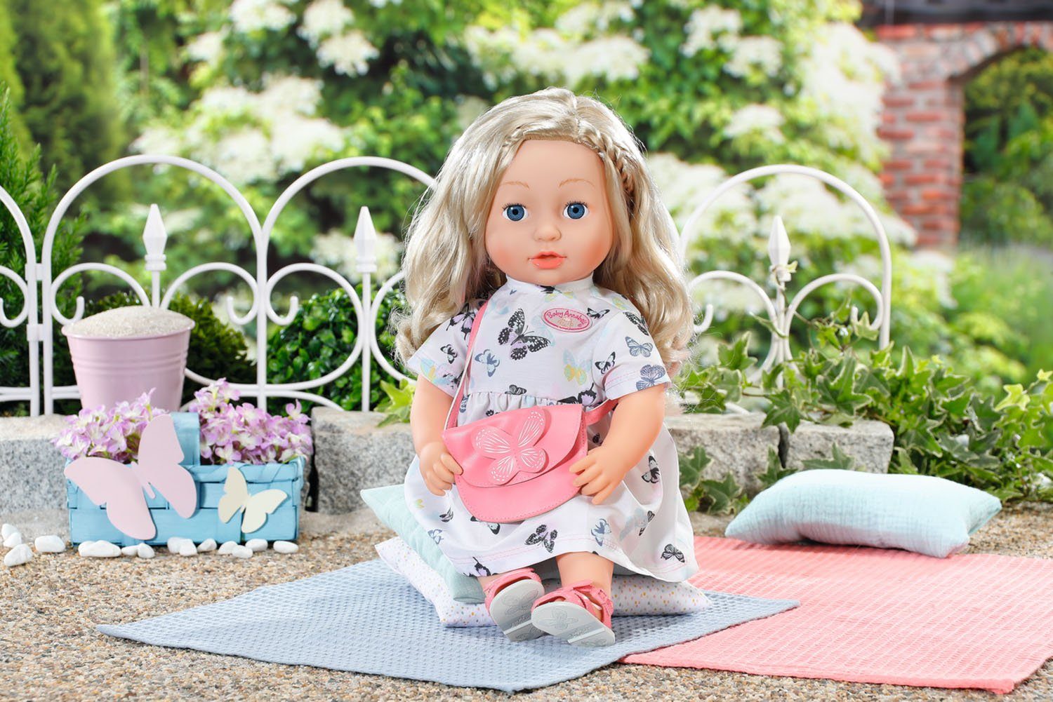Puppenkleidung 43 Annabell Baby Kleid Kleiderbügel mit cm, Set, Deluxe