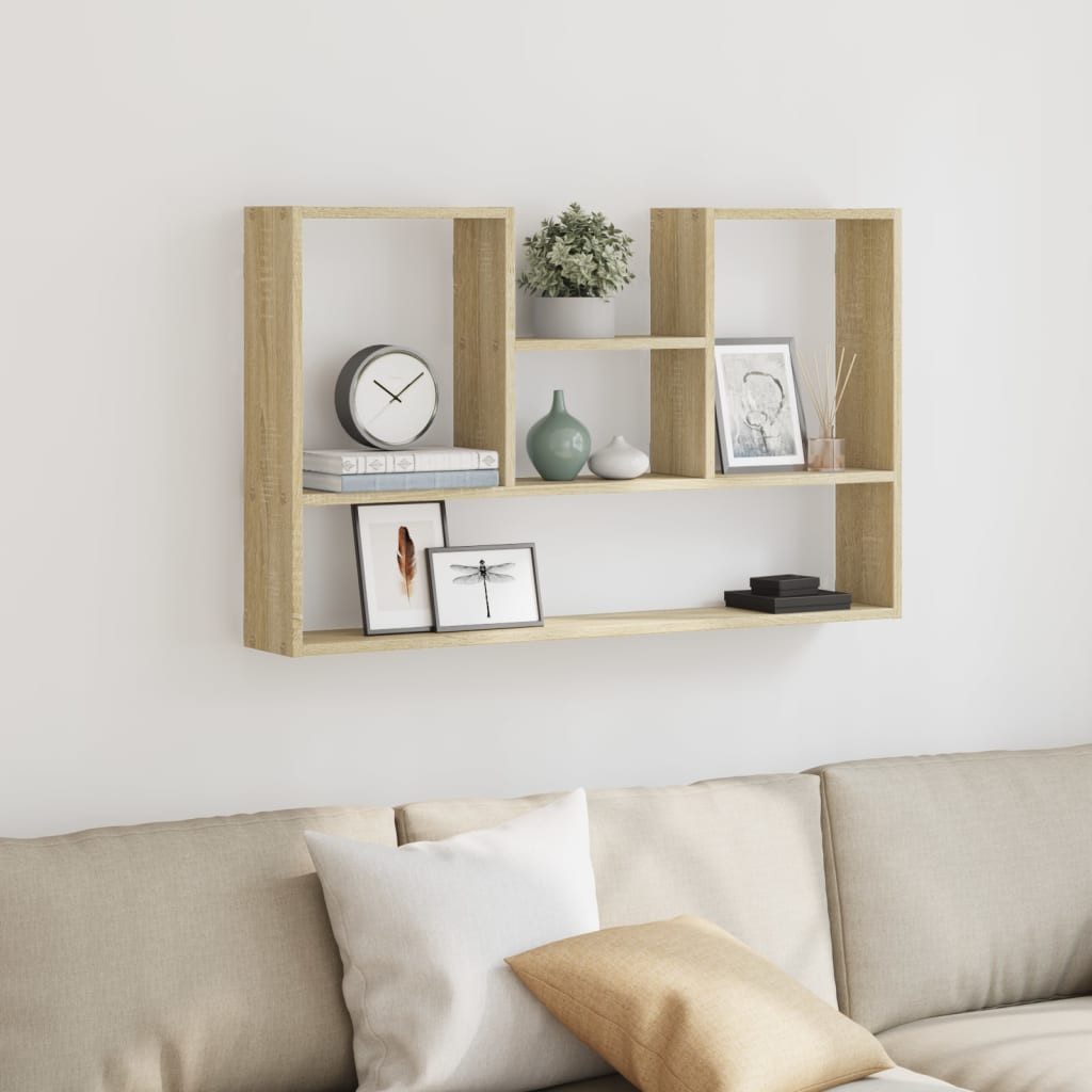 vidaXL Regal Wandregal Sonoma-Eiche 99x15x60 cm günstig online kaufen