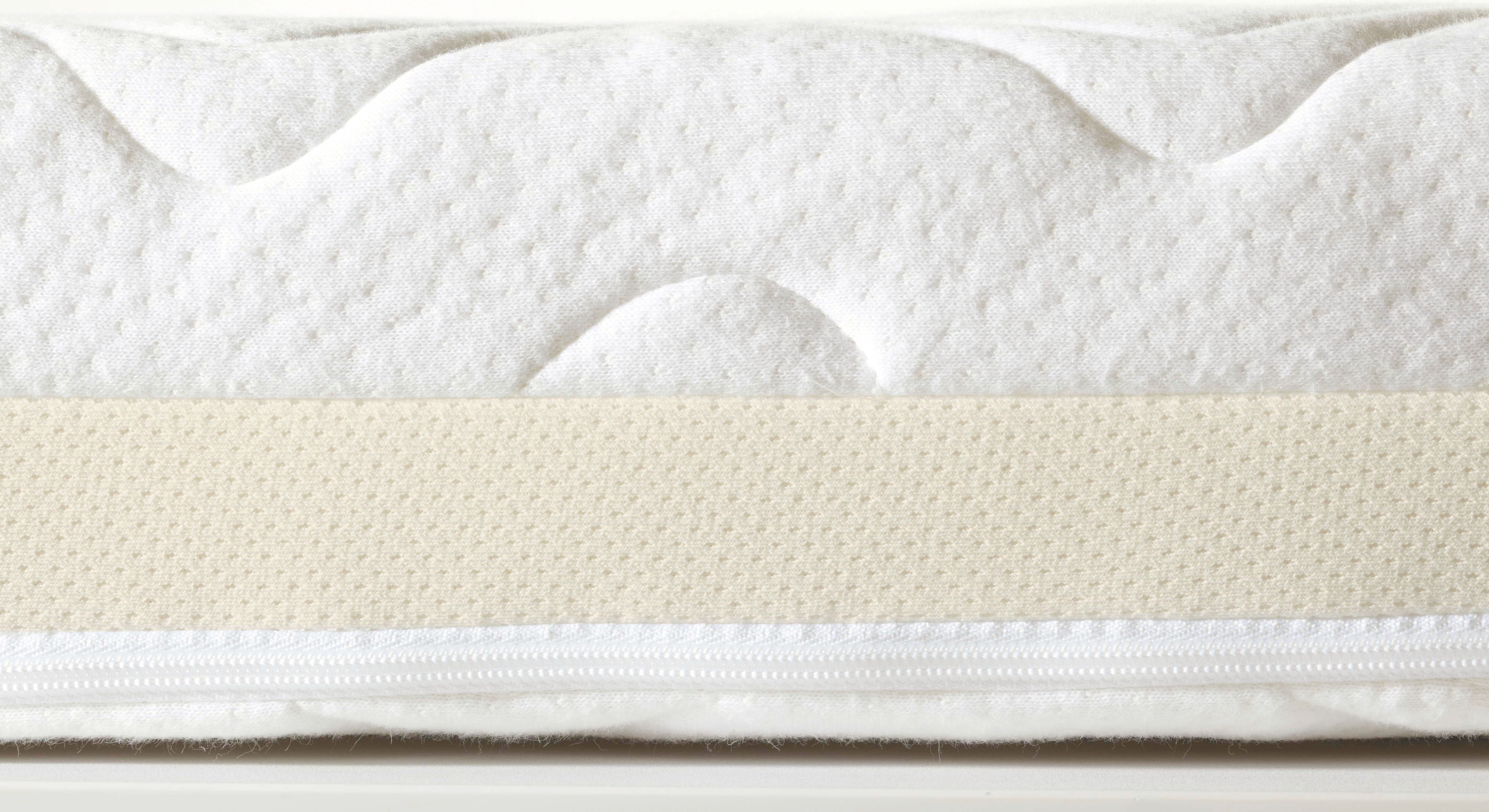 Babymatratze AIRWELL 200, 70x140cm, Kaltschaum Kindermatratze, PAIDI, 10 cm hoch, (mittlere Stauchhärte, 95°C waschbarer Bezug in Weiß), Top Luftzirkulation, langlebig, Wendematratze, umlaufende Trittkante