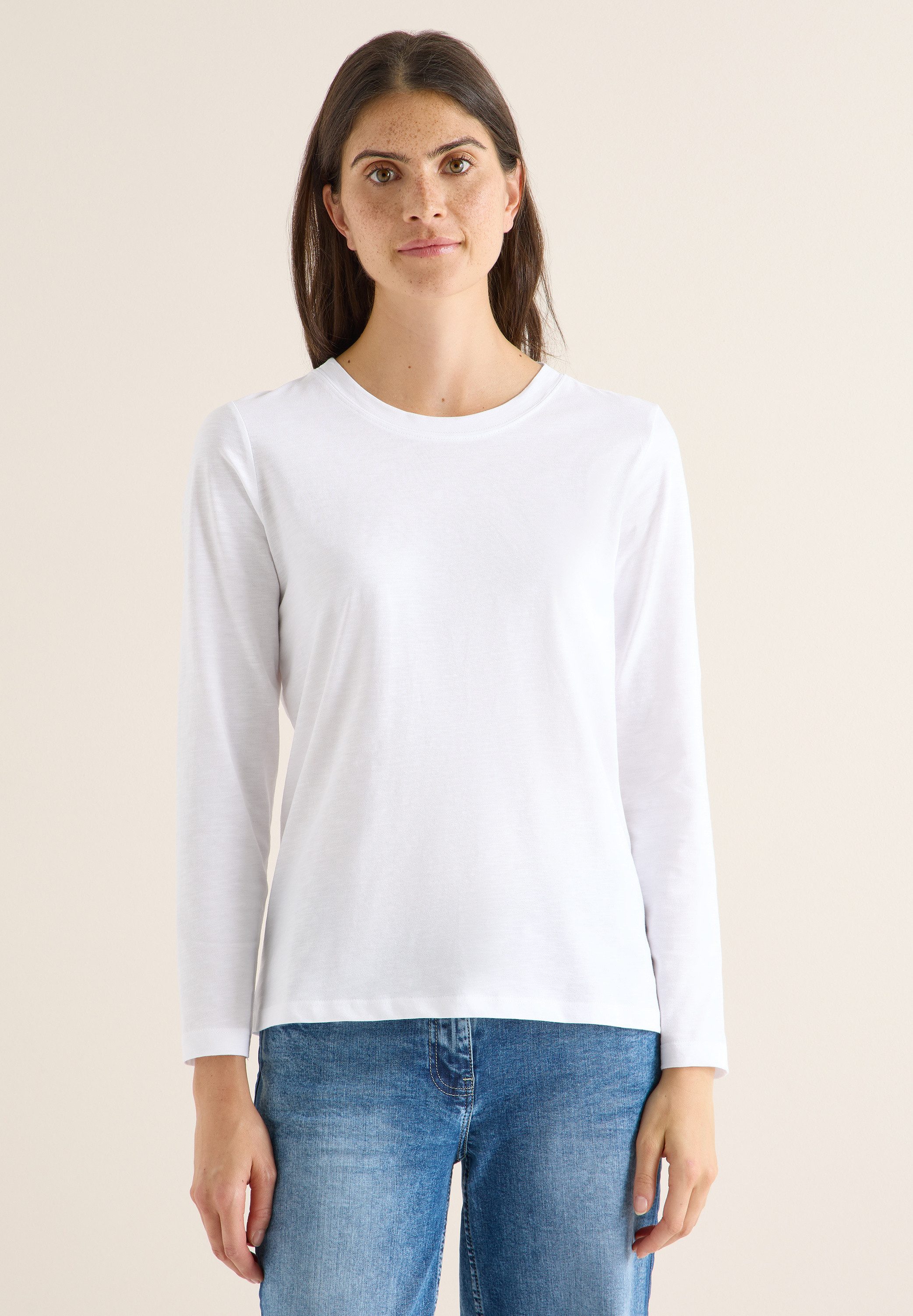 CECIL Langarmshirt aus reiner Baumwolle günstig online kaufen