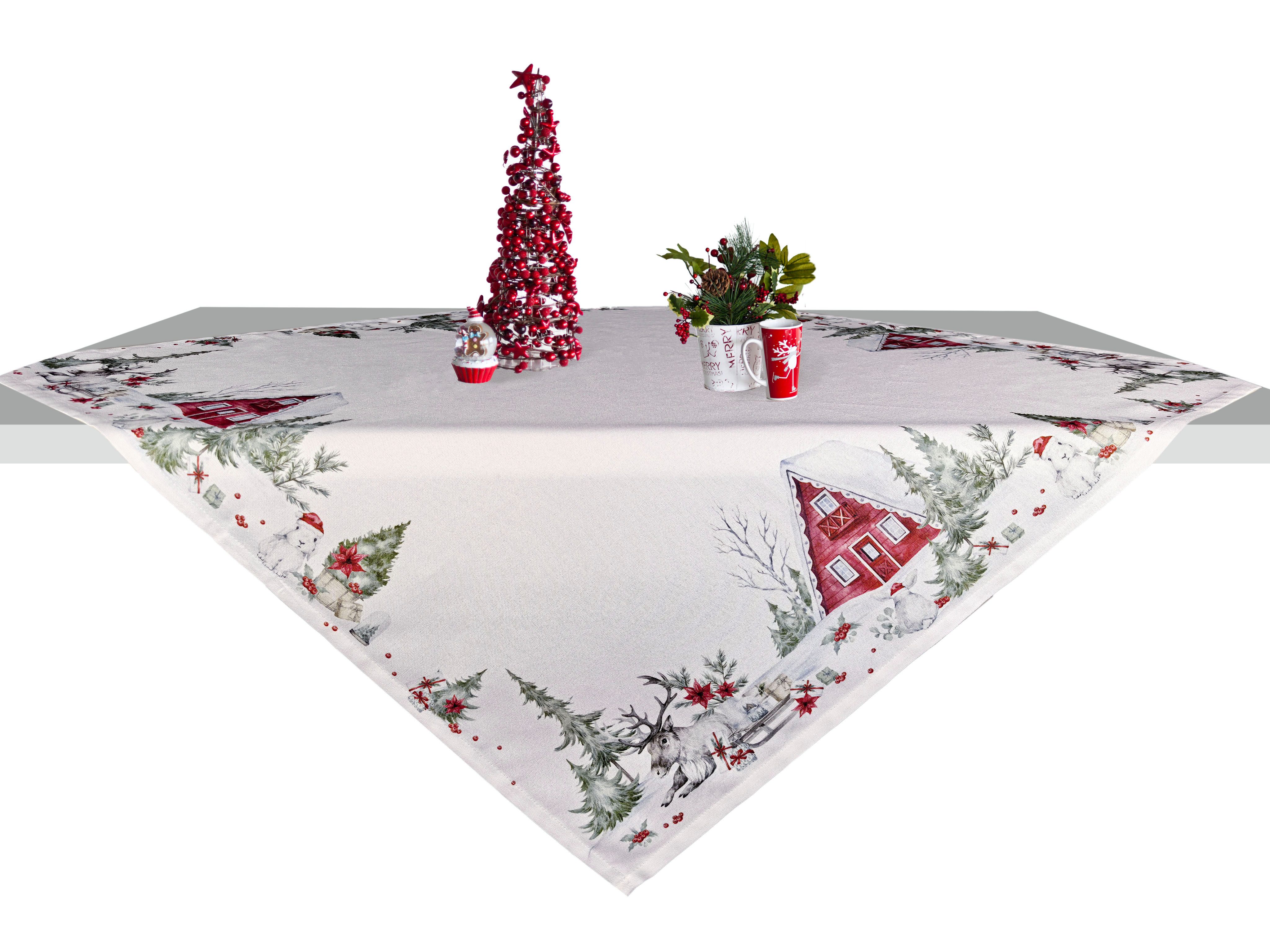 OTTO home Tischdecke Lealux (1-tlg), Deko, Esszimmer, Wohnzimmer, bedruckt, festlich, weihnachtlich