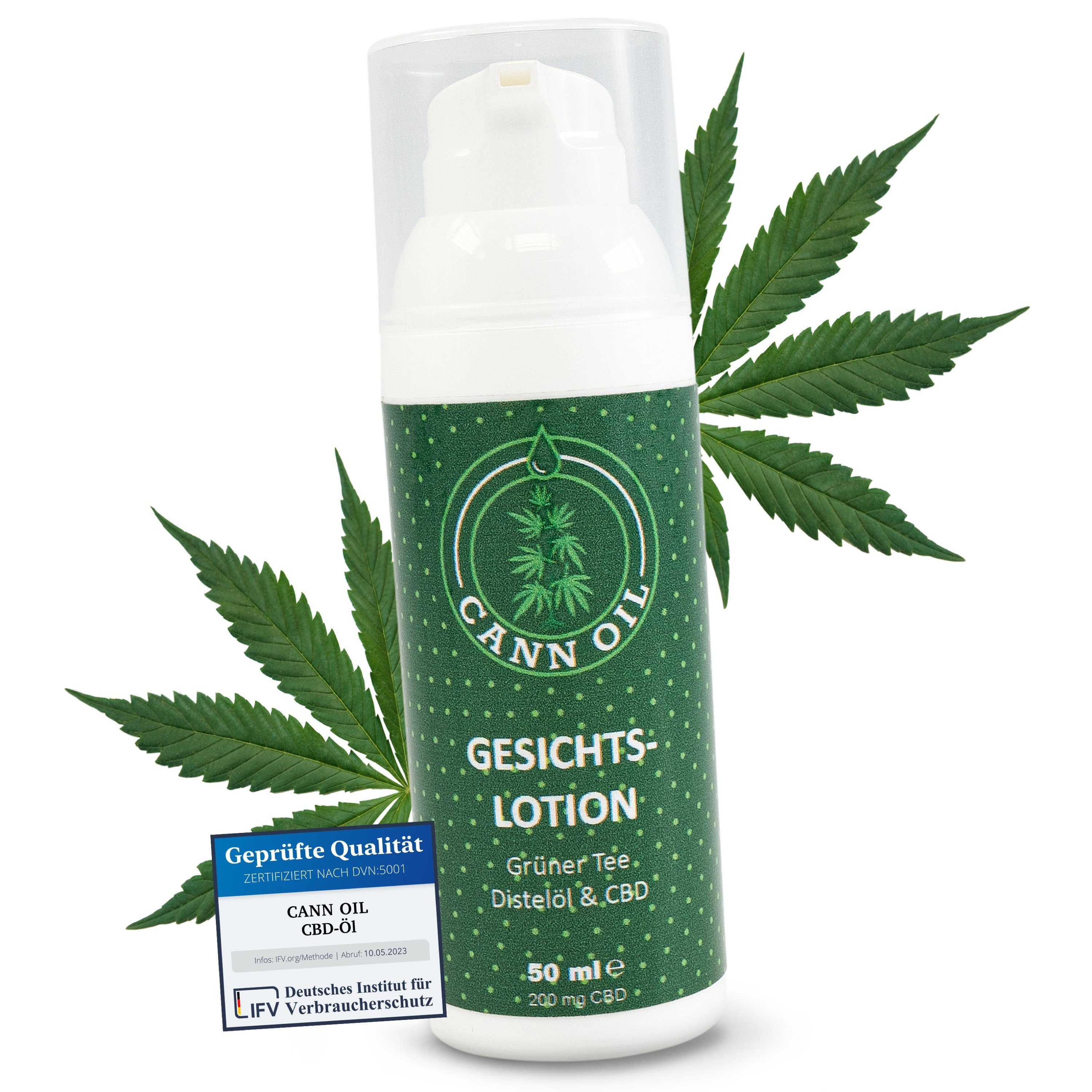 Cann Oil Gesichtslotion / Gesichtscreme mit CBD, 50ml, sehr gut dosierbar