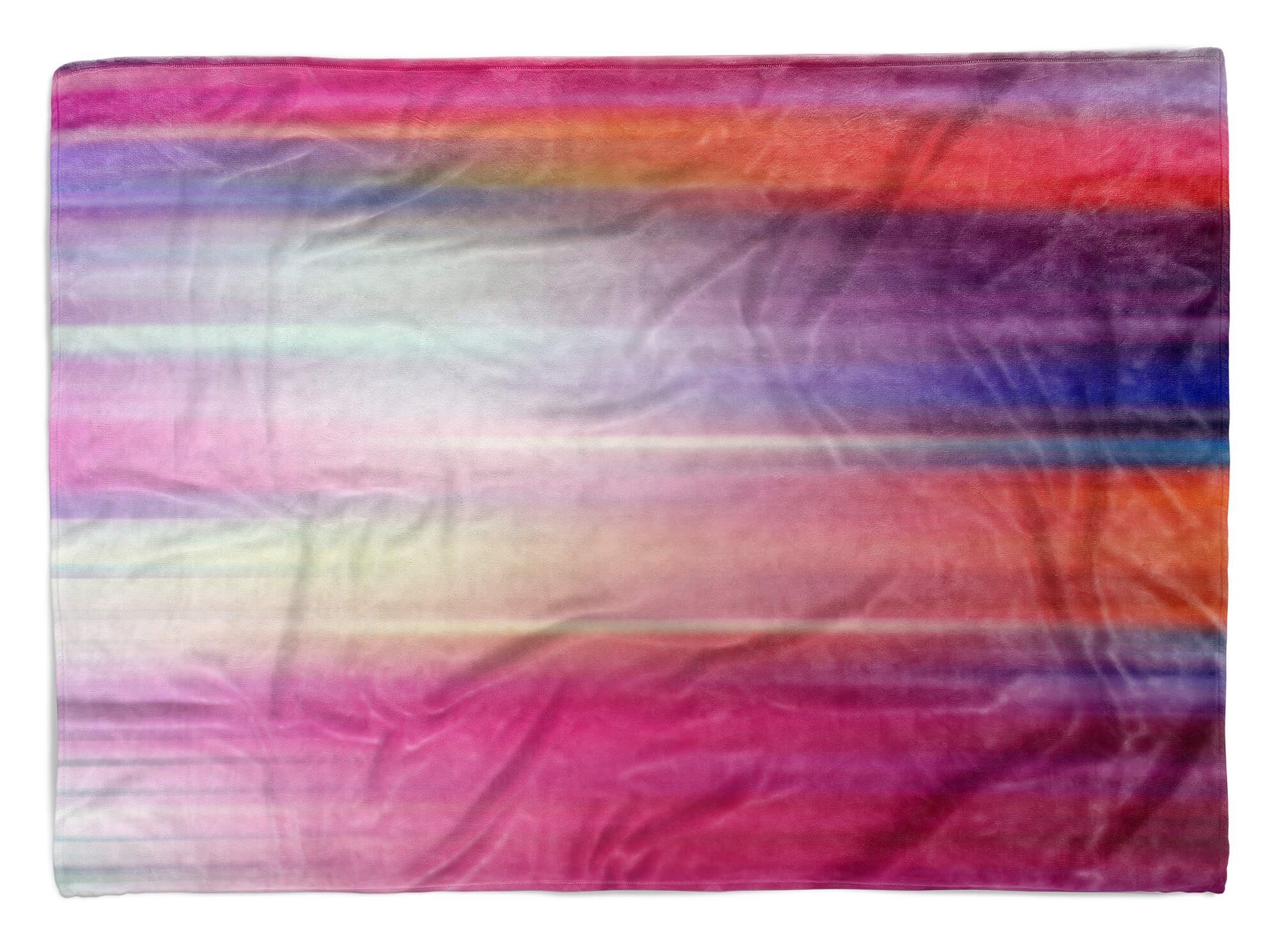 Sinus Art Handtücher Handtuch Strandhandtuch Saunatuch Kuscheldecke mit Fotomotiv Farbstreifen Abstrakt Schön, Baumwolle-Polyester-Mix (1-St), Handtuch