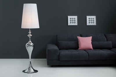 riess-ambiente Stehlampe »LUCIE 160cm weiß«, Wohnzimmer · Metall · Barock · Esszimmer