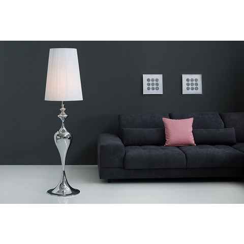 riess-ambiente Stehlampe LUCIE 160cm weiß, ohne Leuchtmittel, Wohnzimmer · Metall · Barock · Esszimmer