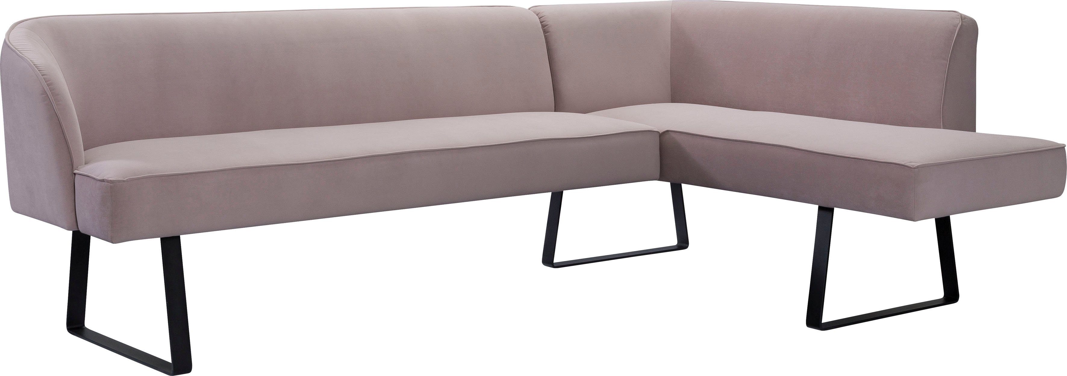 und - Bezug Americano, verschiedenen sofa exxpo Eckbank Keder in fashion Metallfüßen, Qualitäten mit