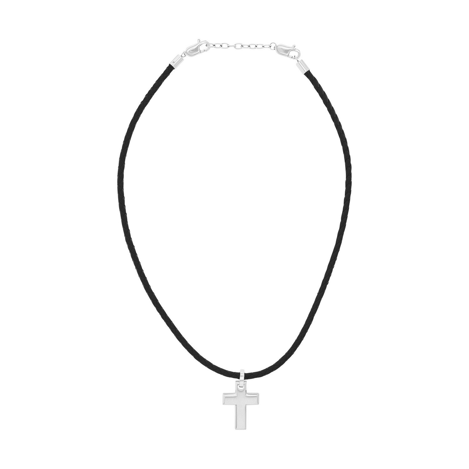TOM TAILOR Kette mit Anhänger Schmuck Geschenk Edelstahl Leder Kreuz – Bild 5 von 5