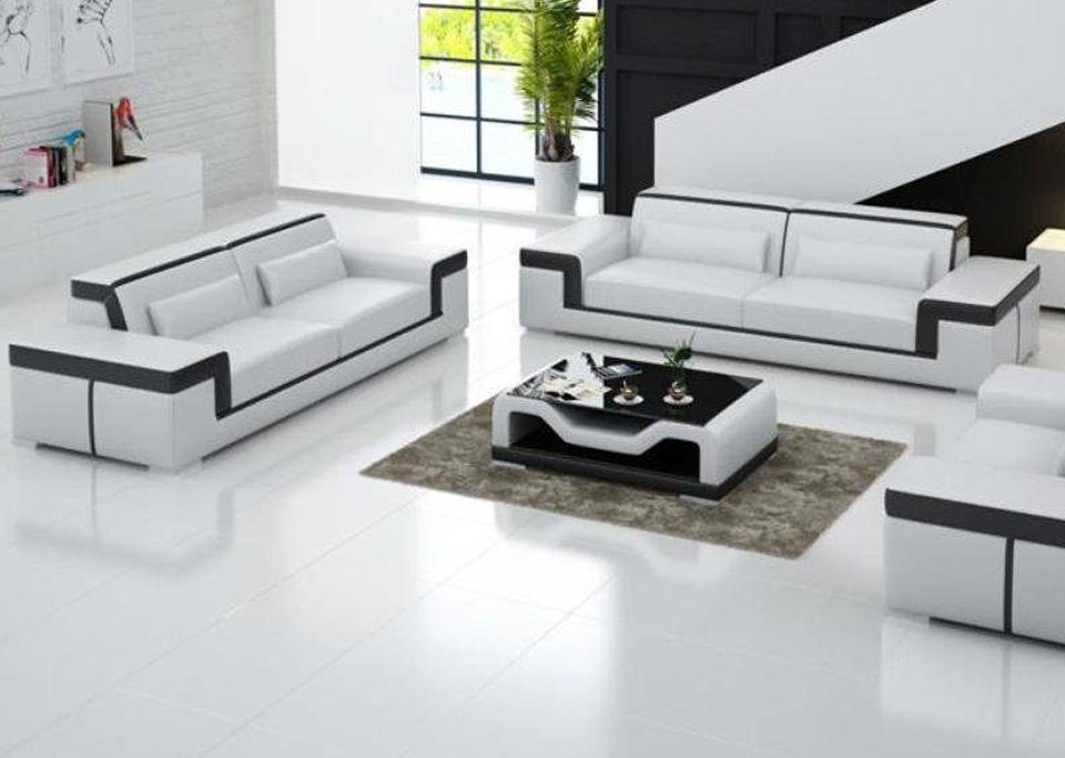 Made JVmoebel Sofa Polster Modern, Sofa Leder 3+3 Europe Sofagarnitur Couch Sofagarnitur in Sitzer