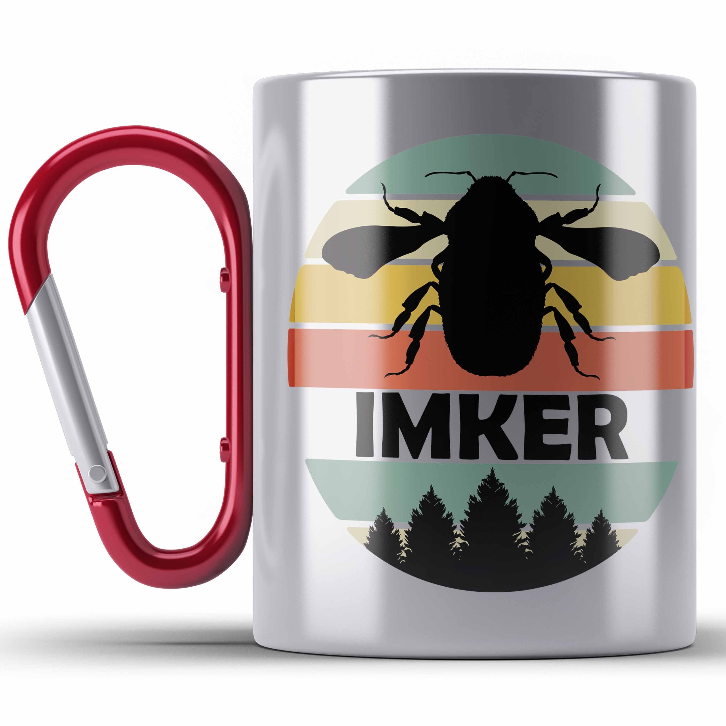 G Bienenzucht Geschenk Edelstahl Trendation Imker Rot Edelstahl Edelstahl Thermotasse Tasse Tasse