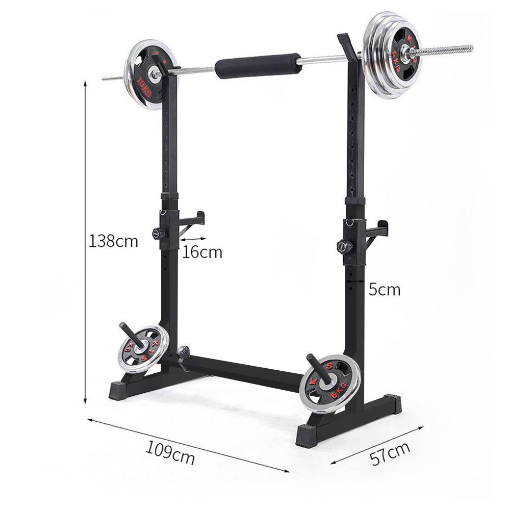 JEOBEST Langhantelständer Multifunktions Barbell Rack, Squat Rack, Hantelständer, Höhenverstellbar(80-150CM), bis 200 kg