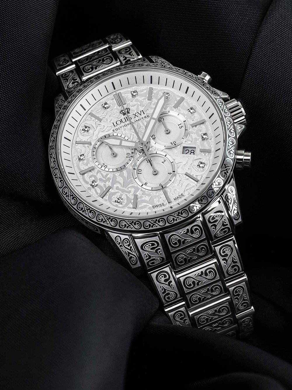 LOUIS XVI Quarzuhr Louis XVI LXVI1821 Herrenuhr Palais Royale Chronograph 43mm 10ATM Louis XVI LXVI1821 Herrenuhr Palais Royale Chronograph 43mm 10ATM