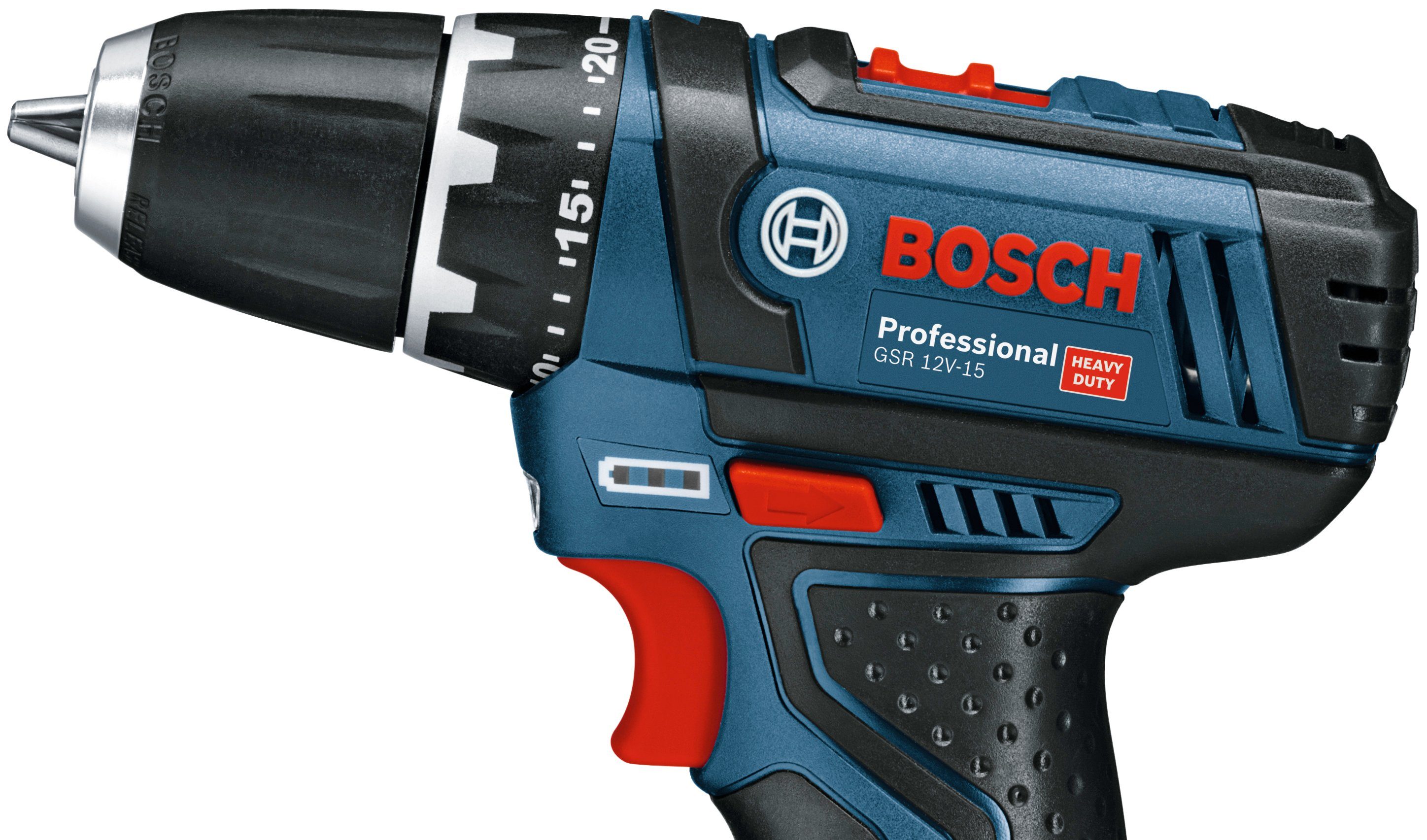 Bosch GSR 10-tlg. Akku, Akku-Bohrschrauber Zubehörset, 12V-15, Ladegerät inkl.2 Professional und Koffer