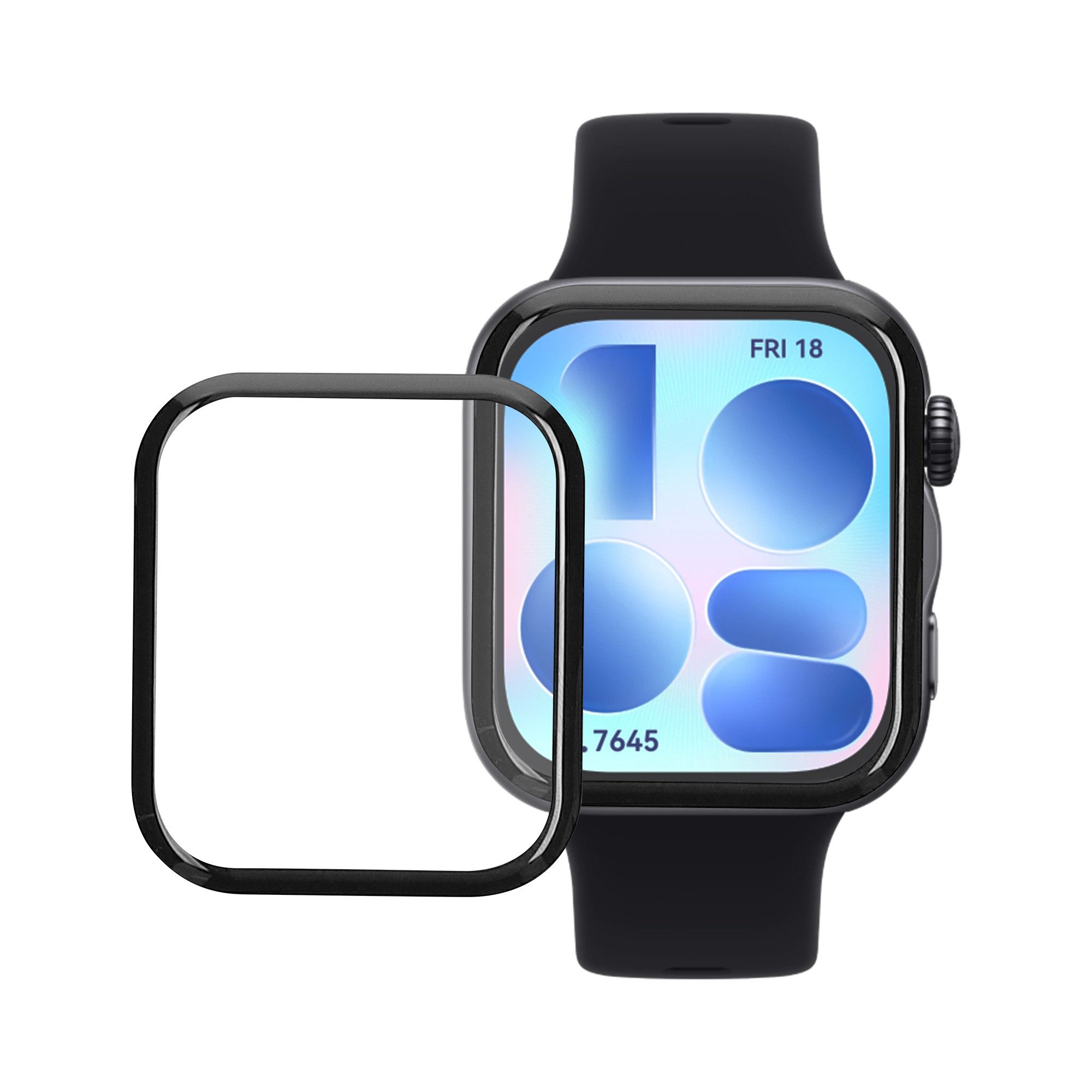 kwmobile 2x Displayschutzfolie für Huawei Watch FIT 5 Smartwatch, 2-tlg., Schutzfolie für Fitness Tracker - robuster Displayschutz - transparent
