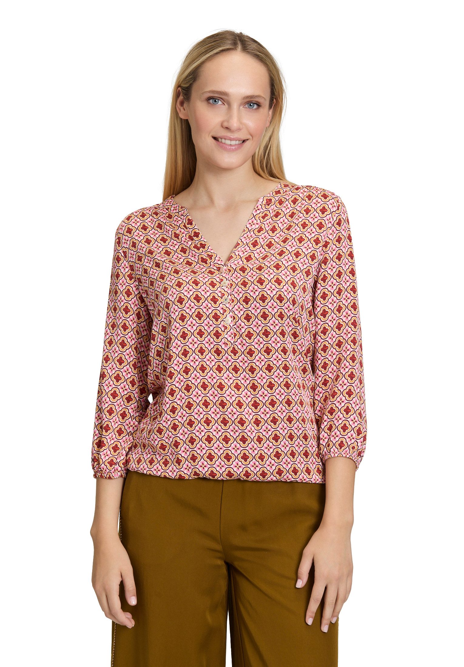 Cartoon Schlupfbluse Cartoon Damen Casual-Bluse mit günstig online kaufen