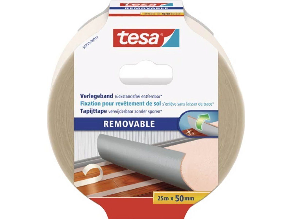 tesa Verlegeband 6er Pack Doppelseitiges Verlegeband 55735 L.25m B.50mm