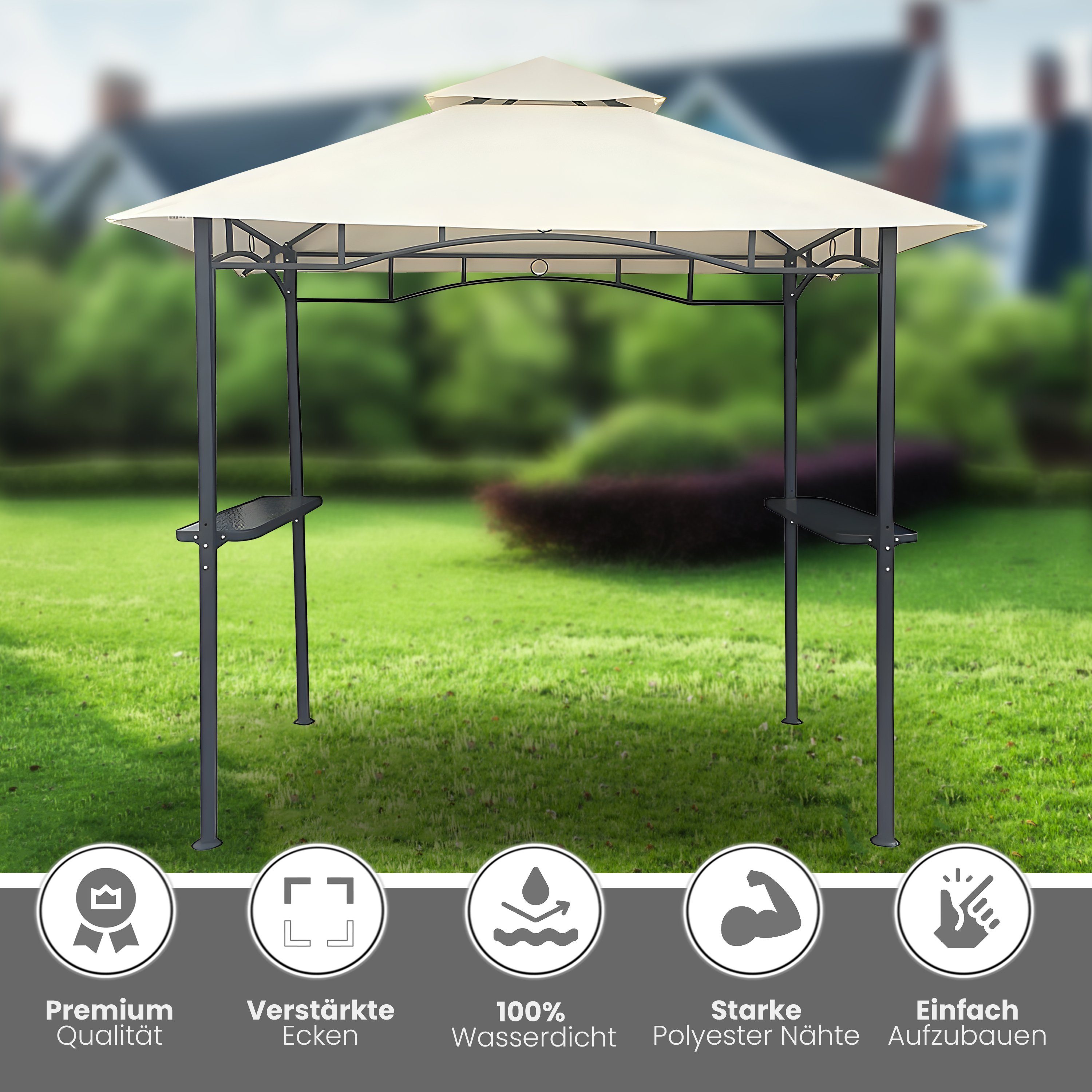 habeig Grillpavillon Grillpavillon Wasserdicht PVC Dach günstig online kaufen