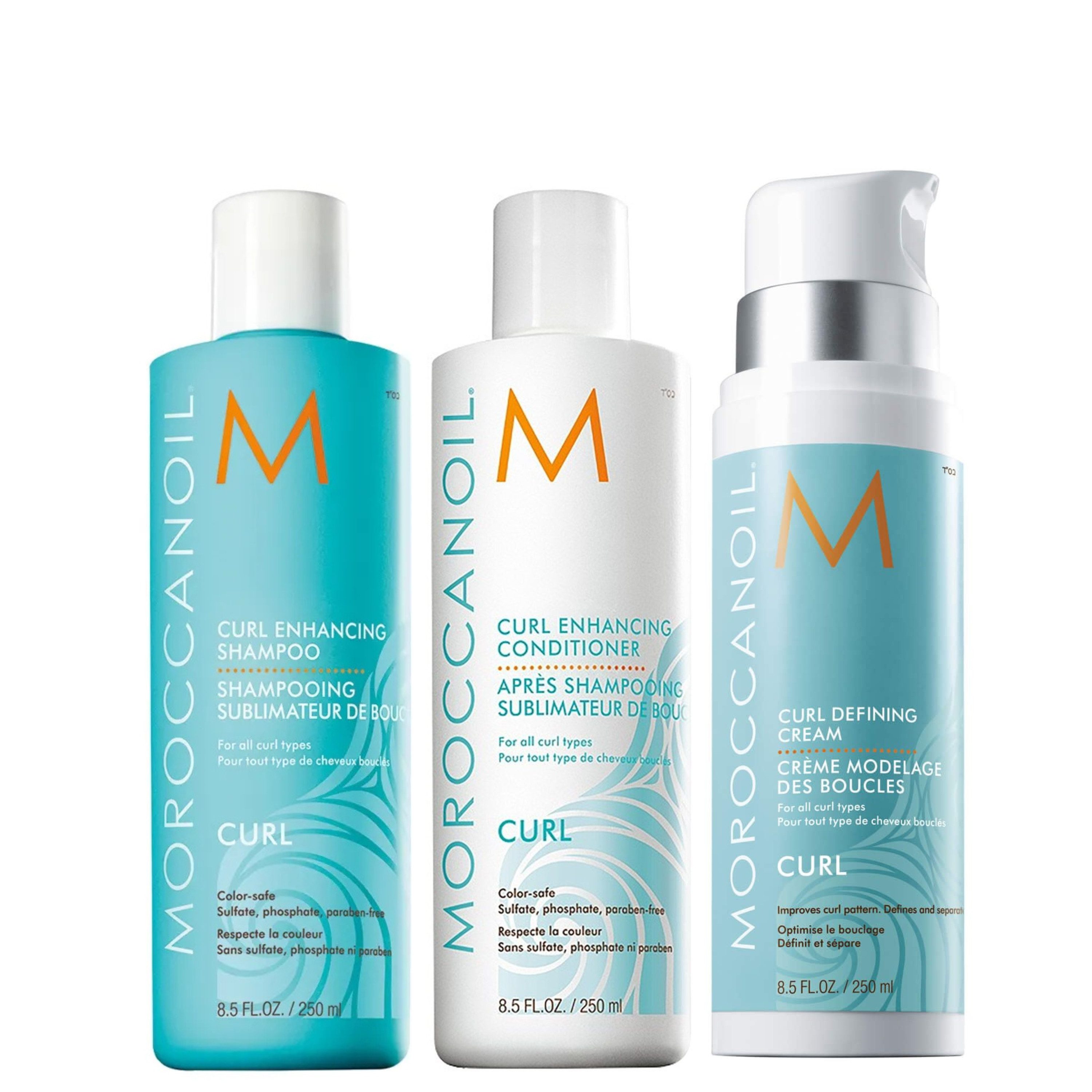 moroccanoil Haarpflege-Set Curl Trio für geschmeidige & definierte Locken, 3-tlg., geschmeidige Locken mit mehr Sprungkraft