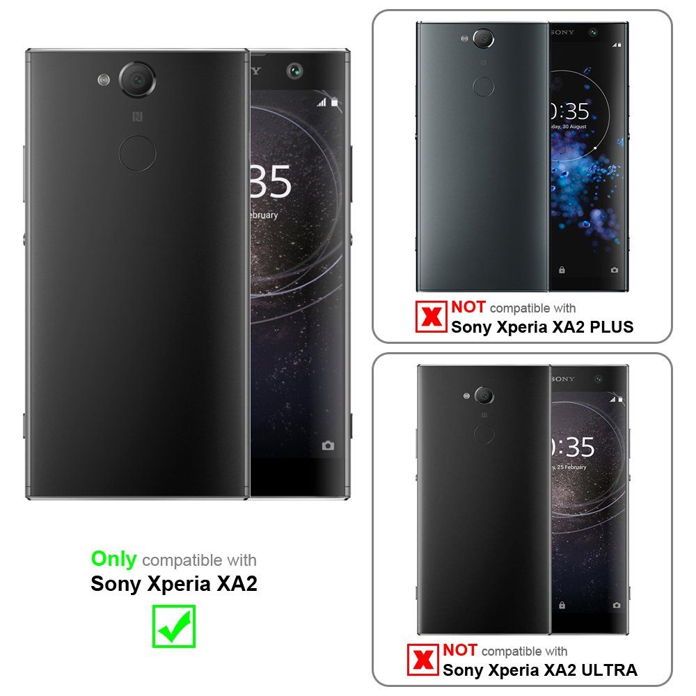 Cadorabo Handyhülle für Sony Xperia XA2 Hülle Sony Xperia XA2, Hülle Schutzhülle Blumen Flower mit Standfunktion Kartenfach Magnet