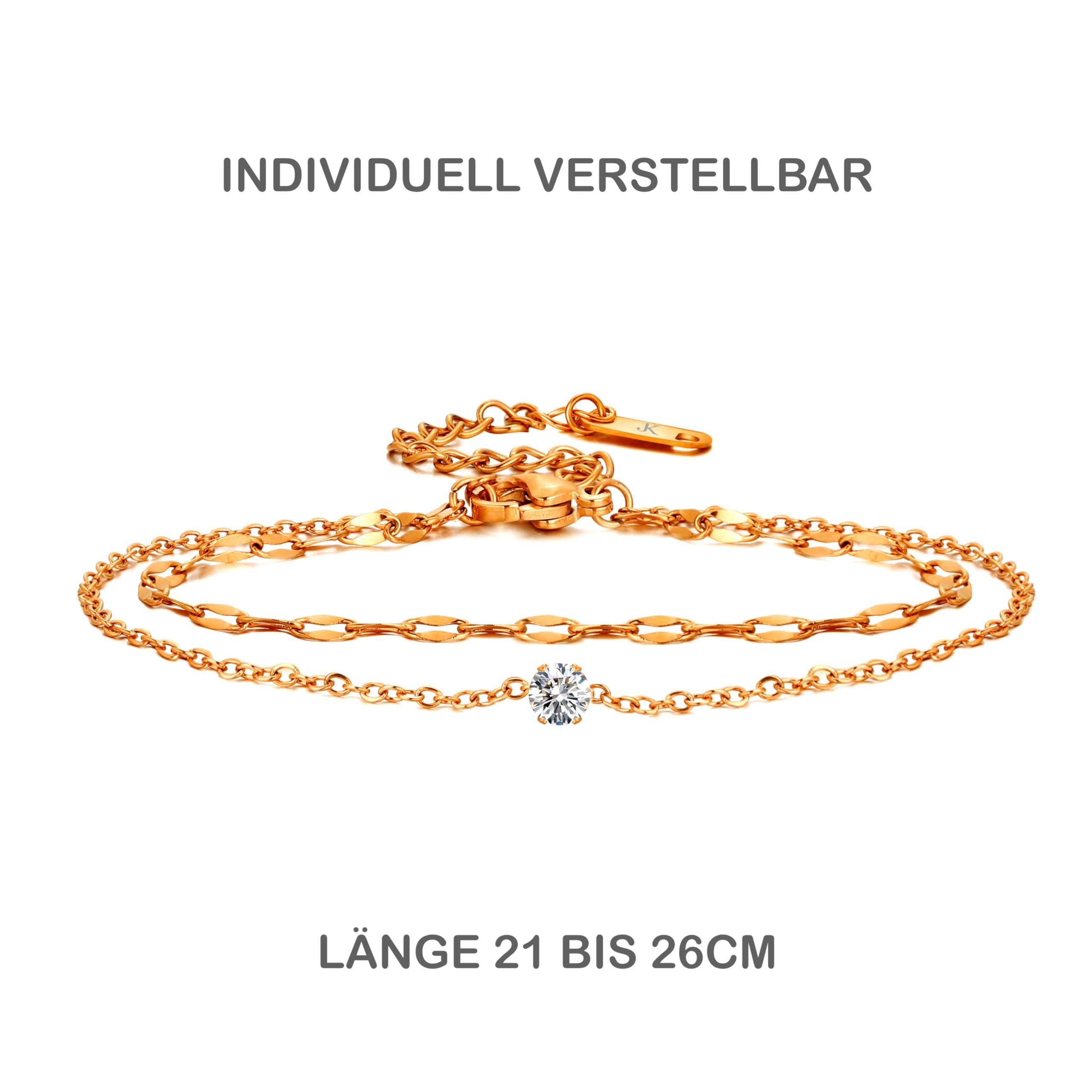 Kim Johanson Fußkette Giulia (1-tlg), aus Edelstahl, hypoallergen, verstellbar