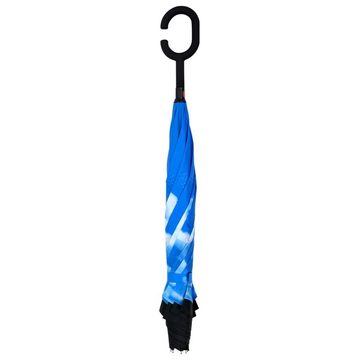 vidaXL Taschenregenschirm Regenschirm C-Griff Schwarz 108 cm