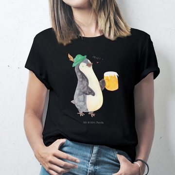 Mr. & Mrs. Panda T-Shirt Pinguin Bier - Schwarz - Geschenk, Geburstag, Oktoberfest, T-Shirt mi (1-tlg)